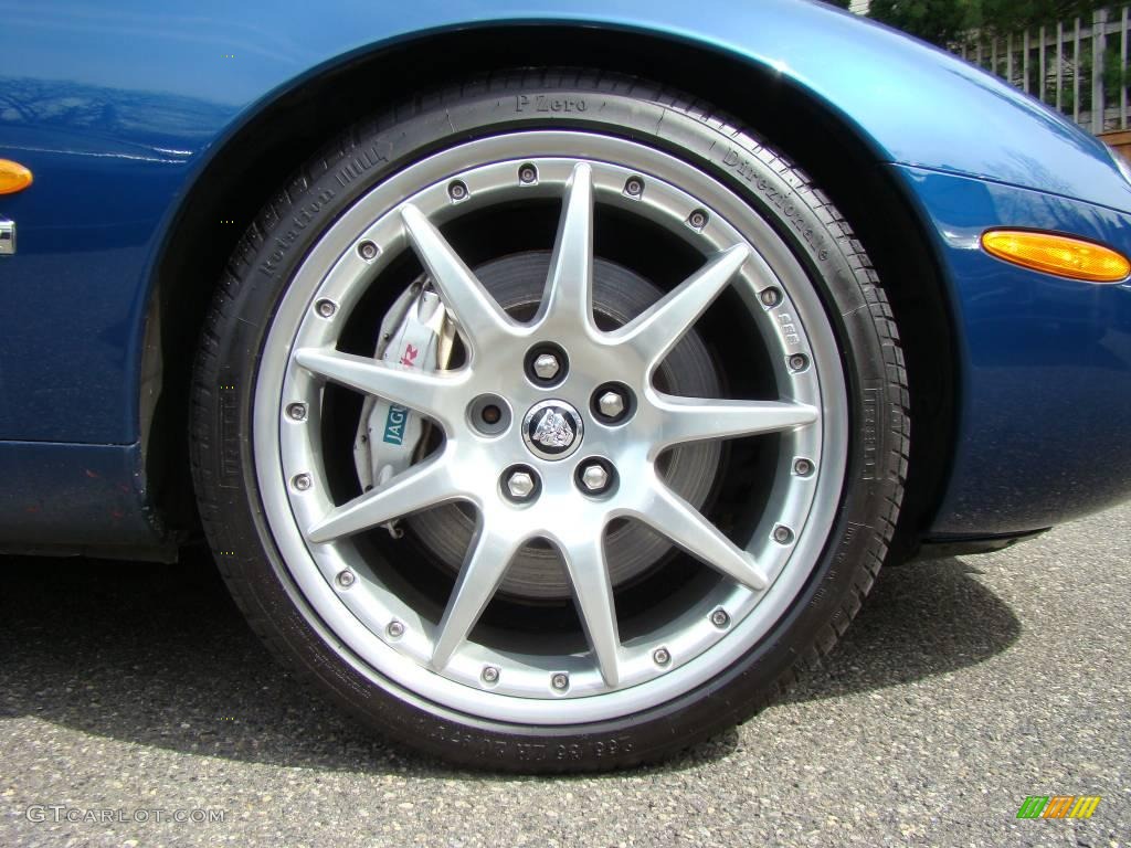 2004 XK XKR Convertible - Pacific Blue Metallic / Charcoal/Blue photo #8