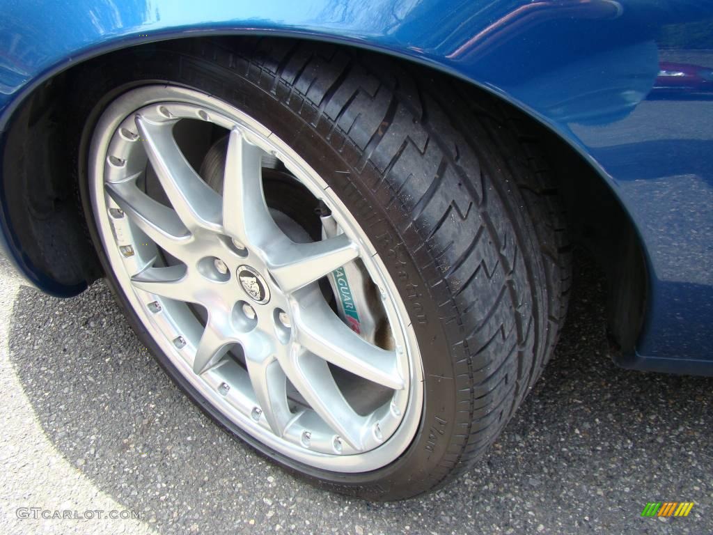 2004 XK XKR Convertible - Pacific Blue Metallic / Charcoal/Blue photo #9