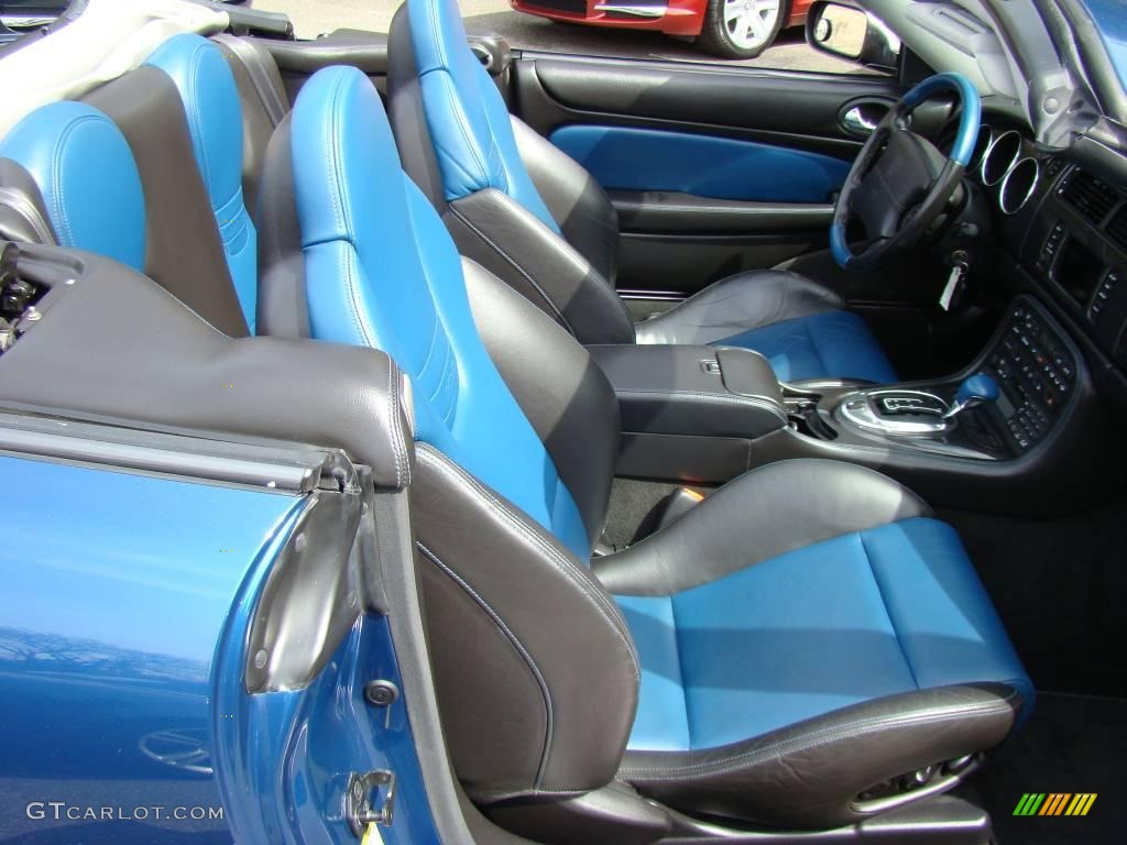 2004 XK XKR Convertible - Pacific Blue Metallic / Charcoal/Blue photo #22