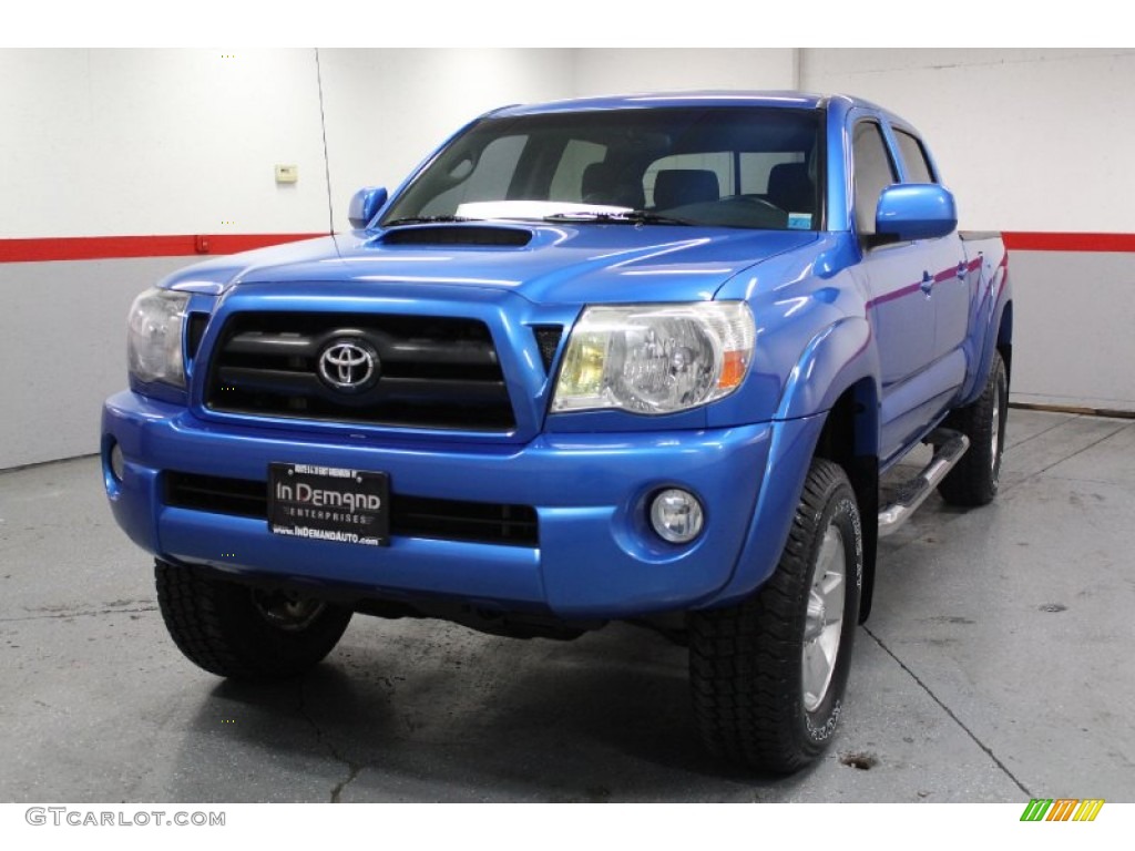 2006 Tacoma V6 TRD Sport Double Cab 4x4 - Speedway Blue / Graphite Gray photo #5