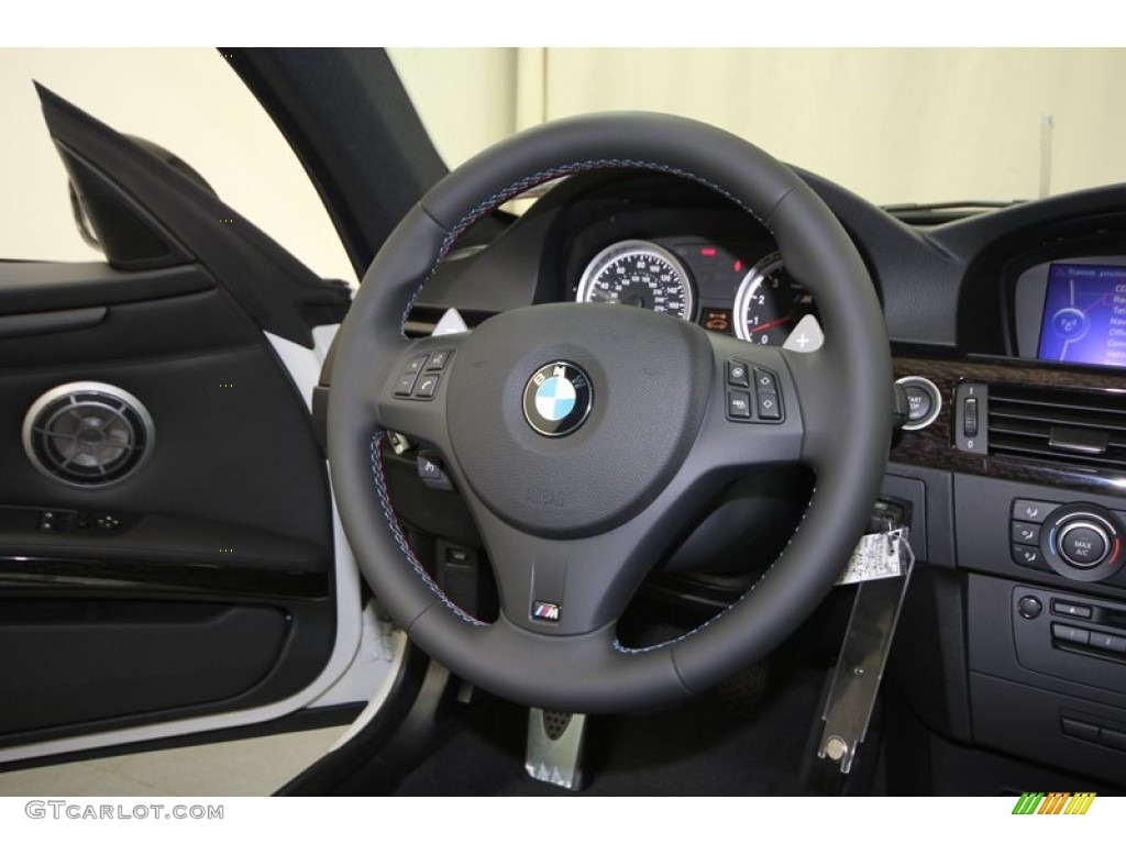 2013 BMW M3 Coupe Black Steering Wheel Photo #72960566