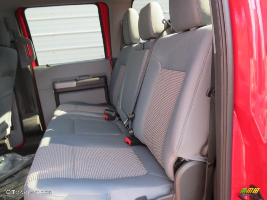 2012 F250 Super Duty XLT Crew Cab 4x4 - Vermillion Red / Steel photo #19