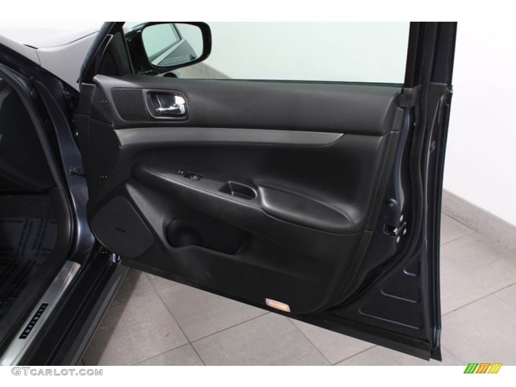 2010 Infiniti G 37 x S Sedan Graphite Door Panel Photo #72965208
