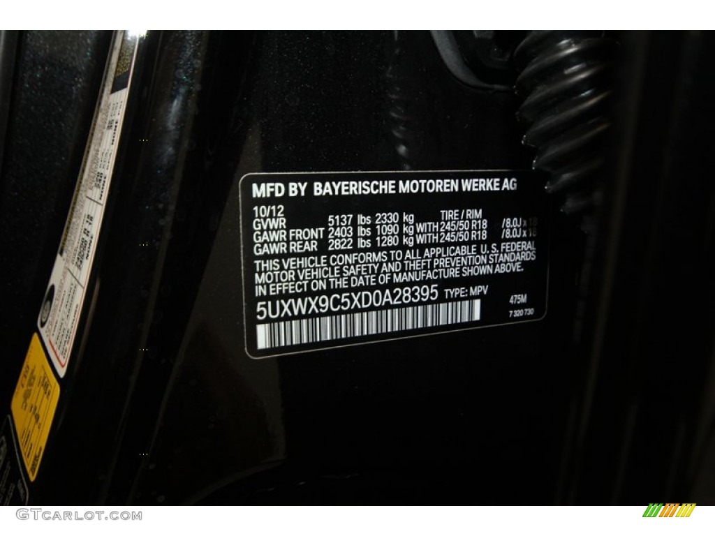 2013 X3 xDrive 28i - Black Sapphire Metallic / Oyster photo #9