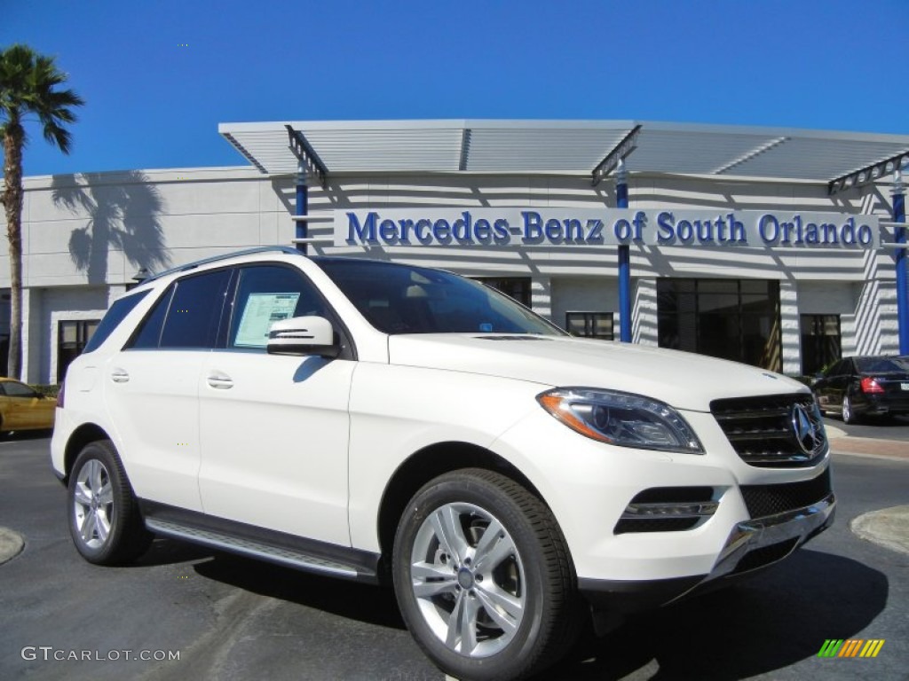 2013 ML 350 4Matic - Diamond White Metallic / Almond Beige photo #1