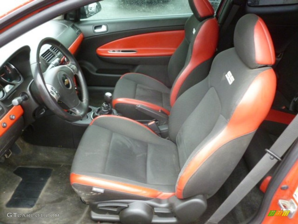 Ebony/Ebony UltraLux/Red Pipping Interior 2009 Chevrolet Cobalt SS Coupe Photo #72965973