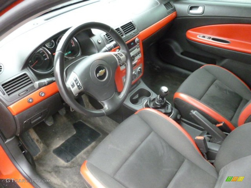 Ebony/Ebony UltraLux/Red Pipping Interior 2009 Chevrolet Cobalt SS Coupe Photo #72965991