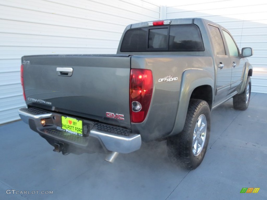 2011 Canyon SLE Crew Cab - Gray Green Metallic / Ebony photo #3