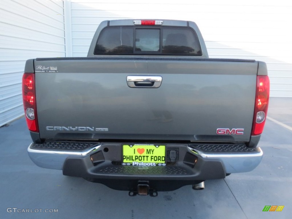 2011 Canyon SLE Crew Cab - Gray Green Metallic / Ebony photo #4