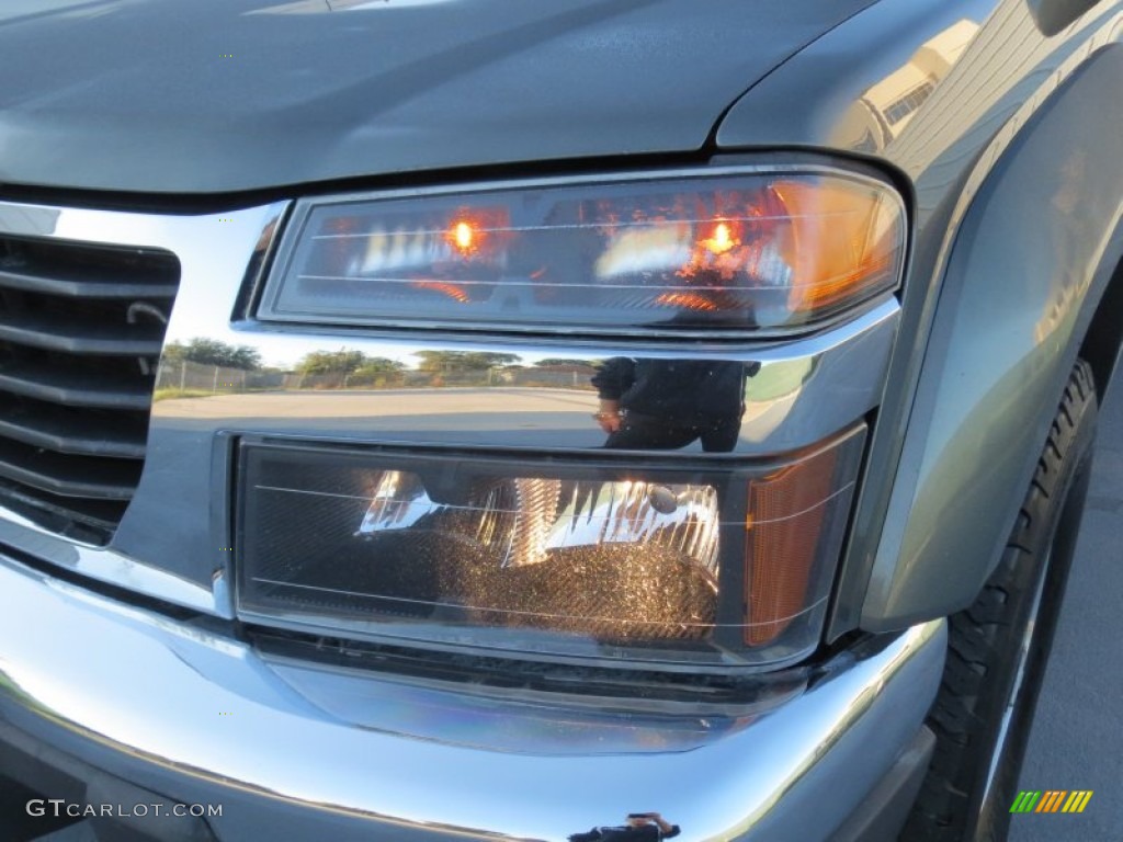 2011 Canyon SLE Crew Cab - Gray Green Metallic / Ebony photo #8