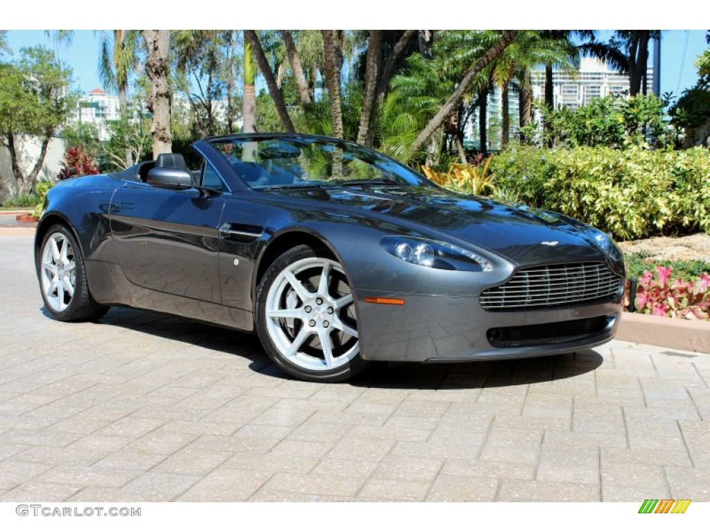 2008 V8 Vantage Roadster - Meteorite Silver / Obsidian Black photo #1