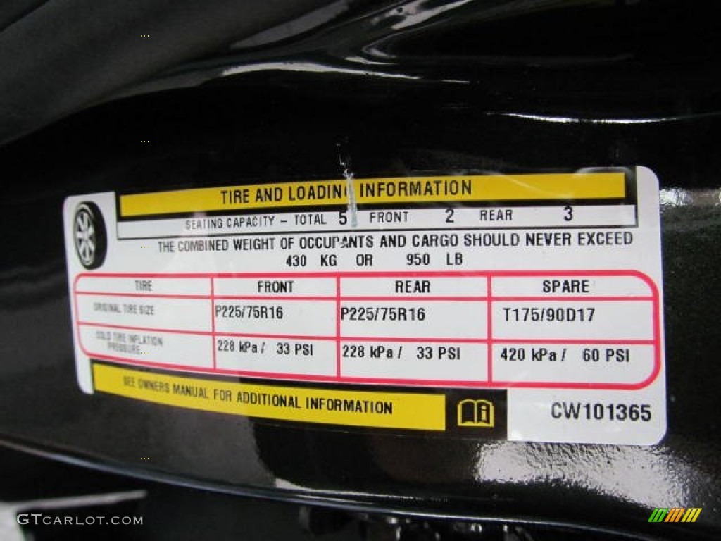 2012 Jeep Liberty Sport 4x4 Info Tag Photos