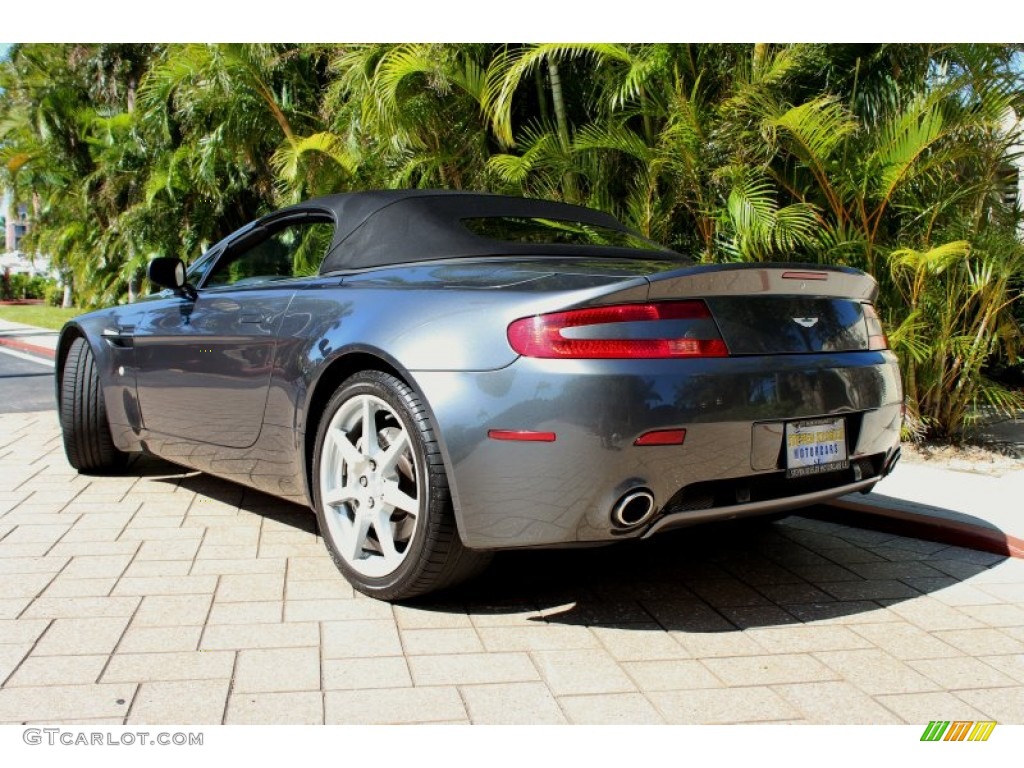 2008 V8 Vantage Roadster - Meteorite Silver / Obsidian Black photo #2