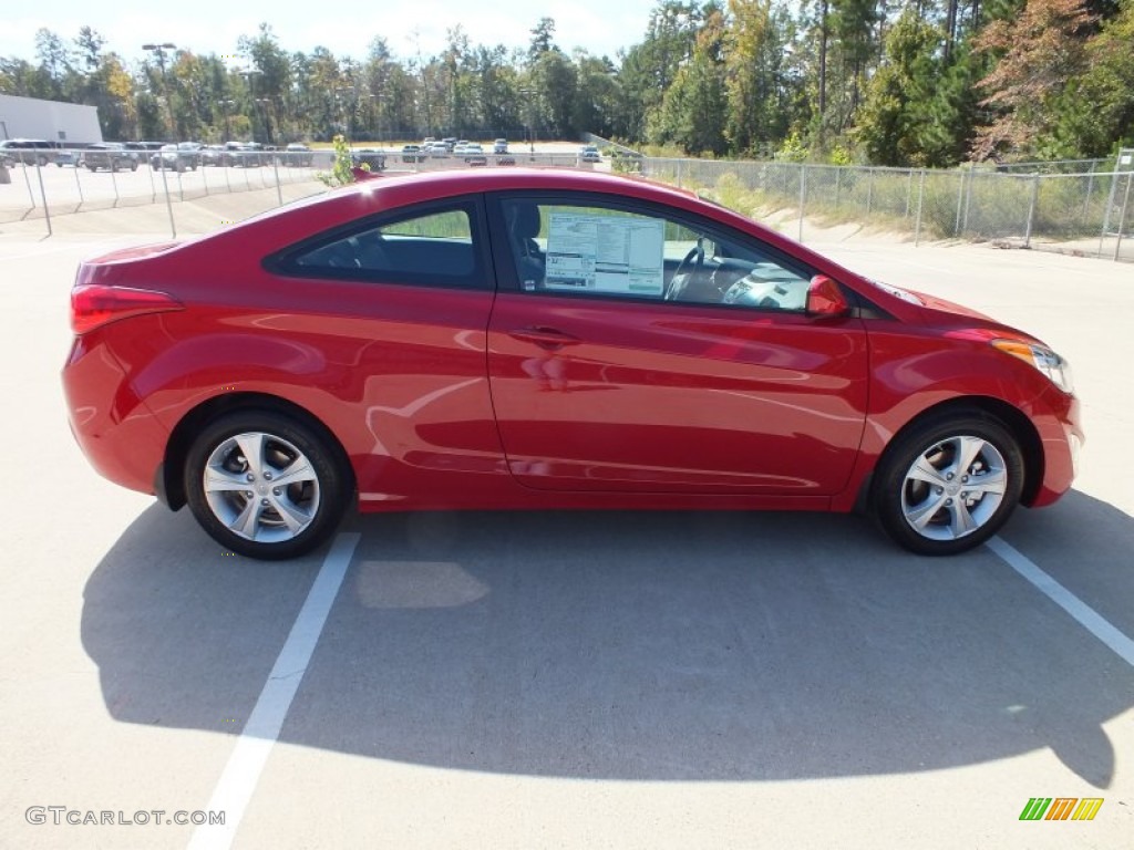 2013 Elantra Coupe GS - Volcanic Red / Gray photo #2