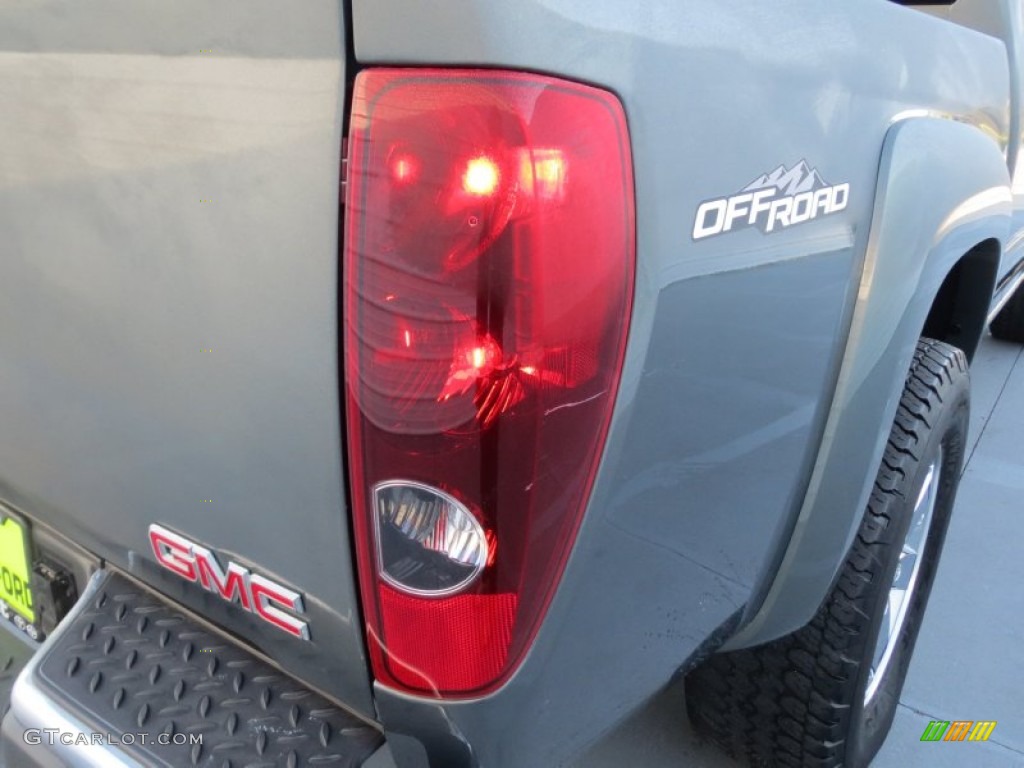 2011 Canyon SLE Crew Cab - Gray Green Metallic / Ebony photo #16