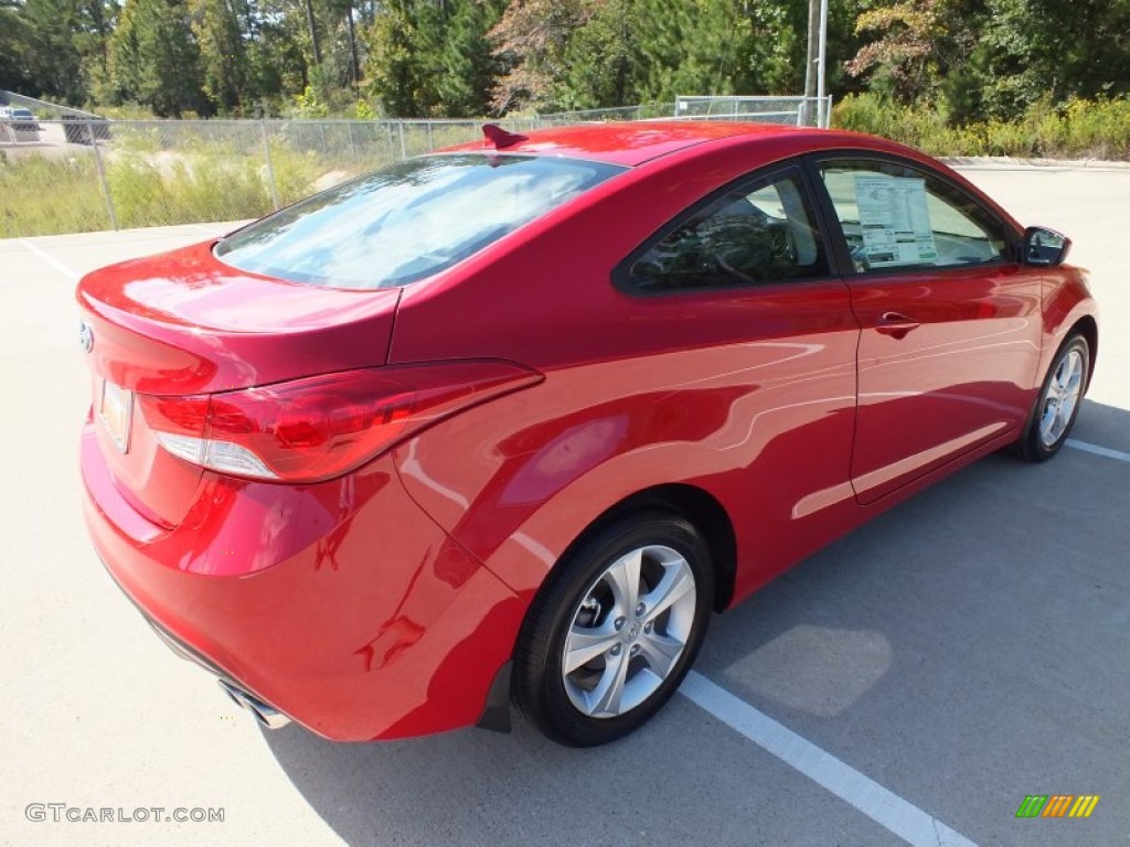 2013 Elantra Coupe GS - Volcanic Red / Gray photo #5