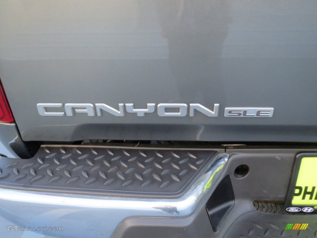 2011 Canyon SLE Crew Cab - Gray Green Metallic / Ebony photo #18