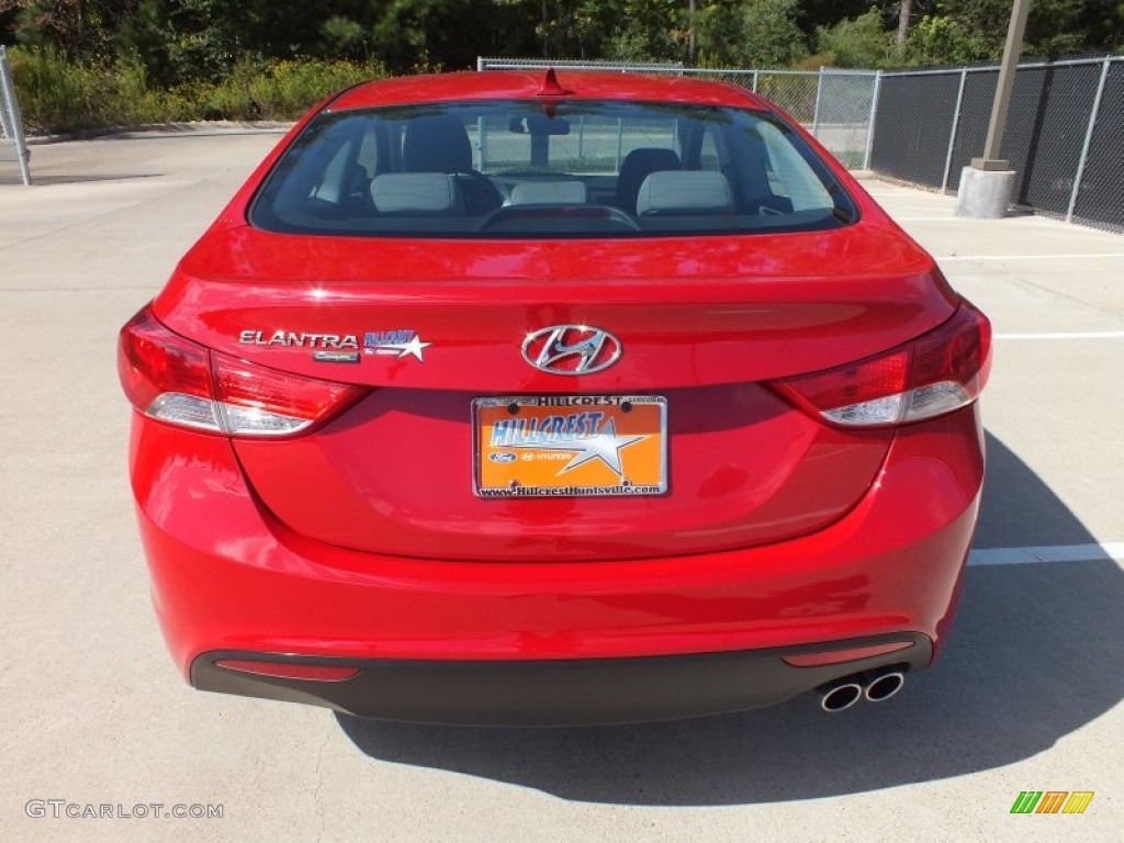 2013 Elantra Coupe GS - Volcanic Red / Gray photo #6