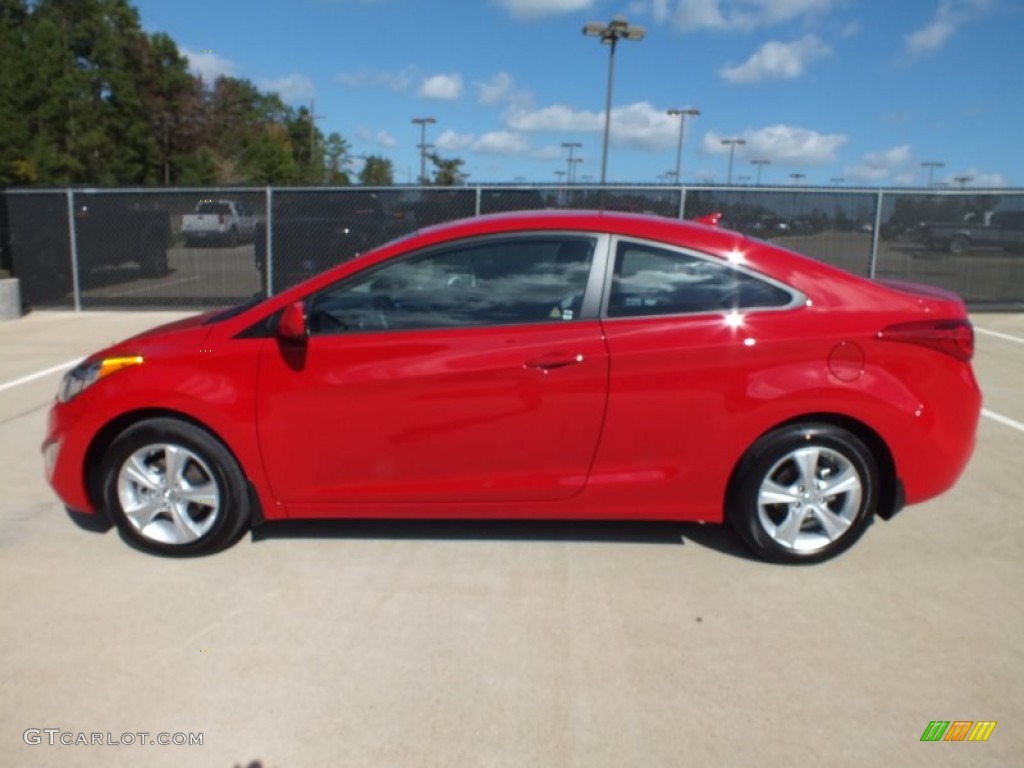 2013 Elantra Coupe GS - Volcanic Red / Gray photo #8