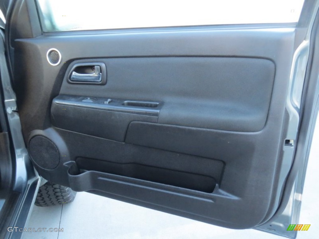 2011 Canyon SLE Crew Cab - Gray Green Metallic / Ebony photo #22