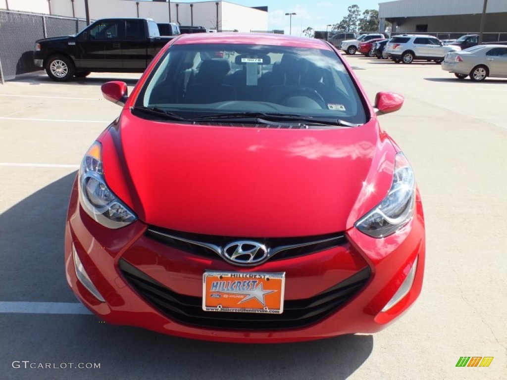 2013 Elantra Coupe GS - Volcanic Red / Gray photo #11