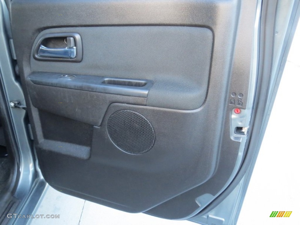 2011 Canyon SLE Crew Cab - Gray Green Metallic / Ebony photo #25