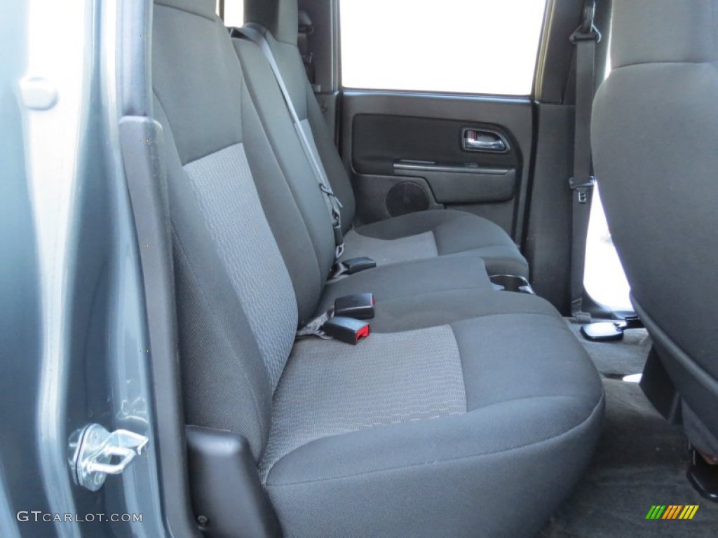 2011 Canyon SLE Crew Cab - Gray Green Metallic / Ebony photo #26