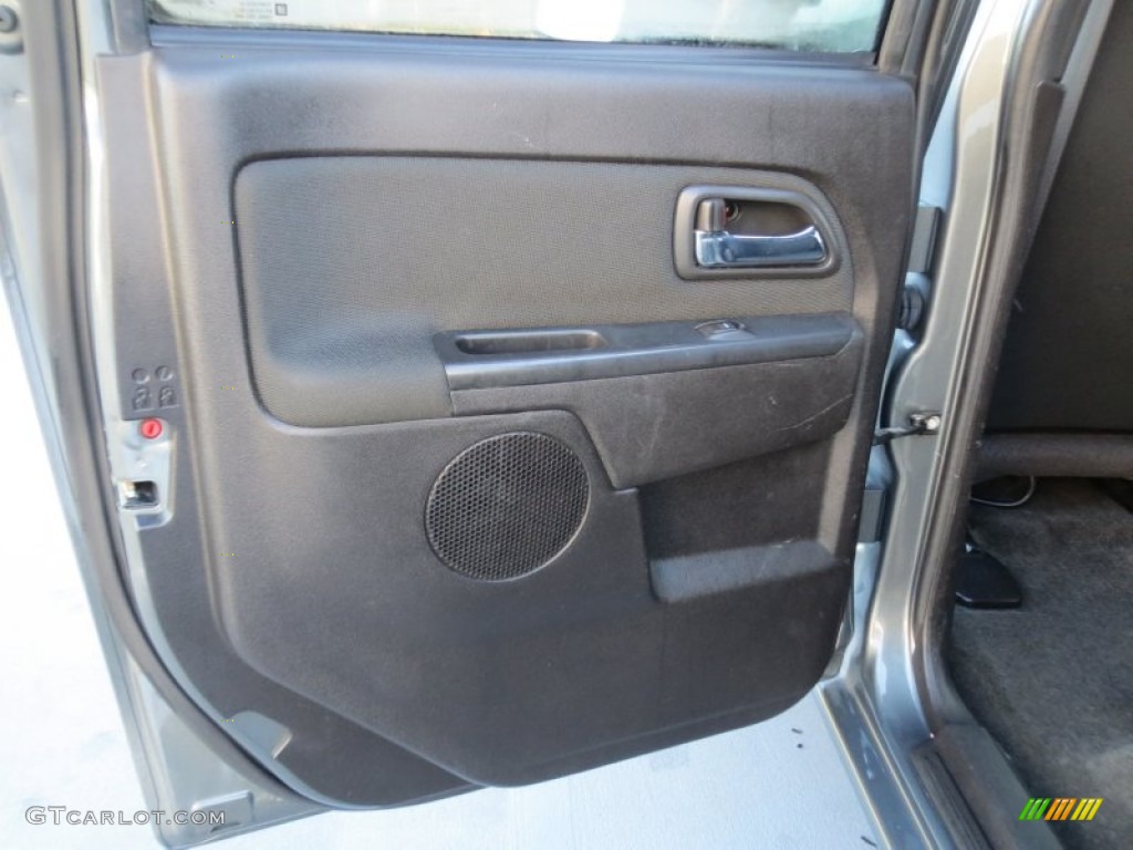 2011 Canyon SLE Crew Cab - Gray Green Metallic / Ebony photo #28