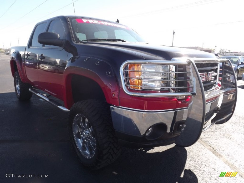 2008 Sierra 1500 SLE Crew Cab 4x4 - Onyx Black / Light Cashmere photo #3