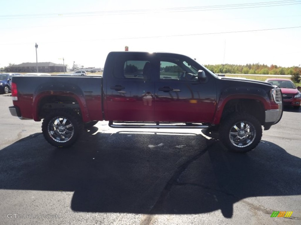 2008 Sierra 1500 SLE Crew Cab 4x4 - Onyx Black / Light Cashmere photo #4