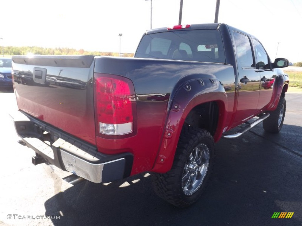 2008 Sierra 1500 SLE Crew Cab 4x4 - Onyx Black / Light Cashmere photo #5