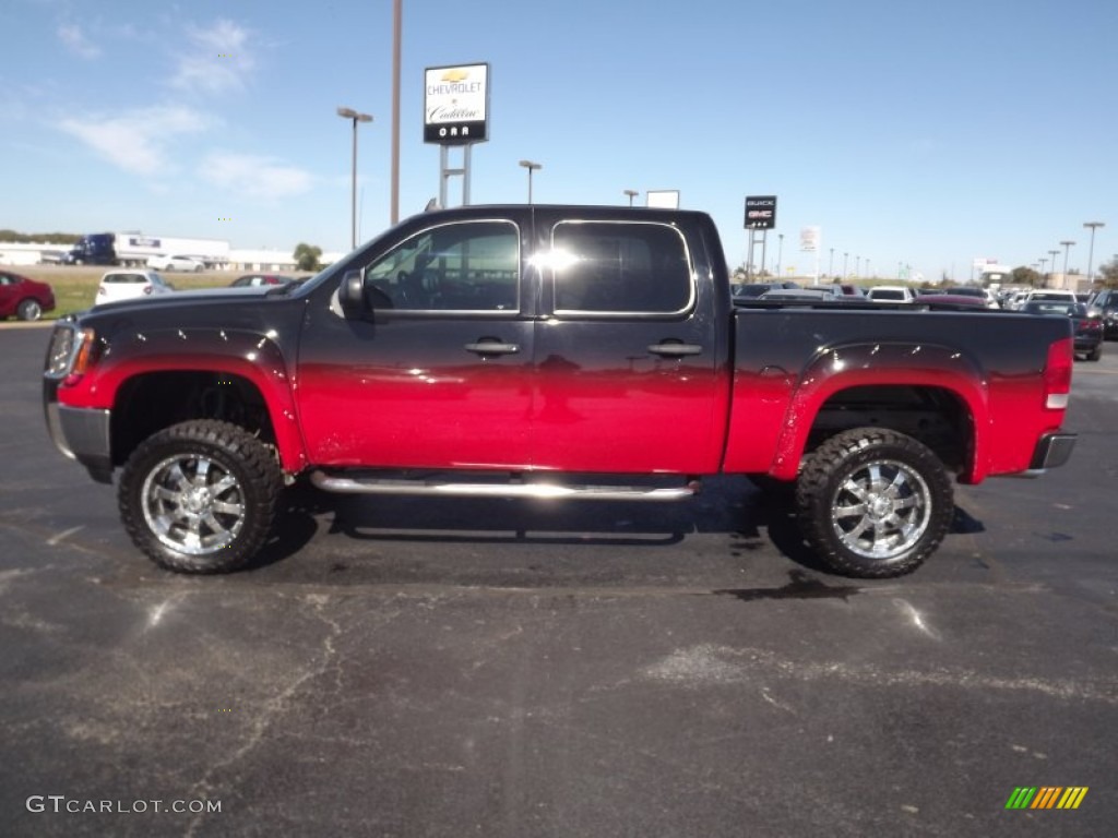 2008 Sierra 1500 SLE Crew Cab 4x4 - Onyx Black / Light Cashmere photo #8