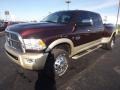 2012 Deep Cherry Red Crystal Pearl Dodge Ram 3500 HD Laramie Longhorn Mega Cab 4x4  photo #1