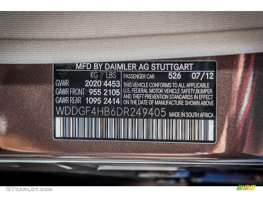 2013 C Color Code 526 for Dolomite Brown Metallic Photo #72971154