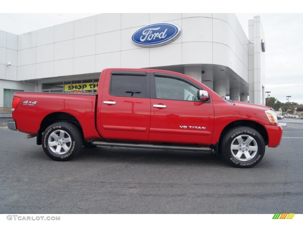 Red Alert 2005 Nissan Titan LE Crew Cab 4x4 Exterior Photo #72971568