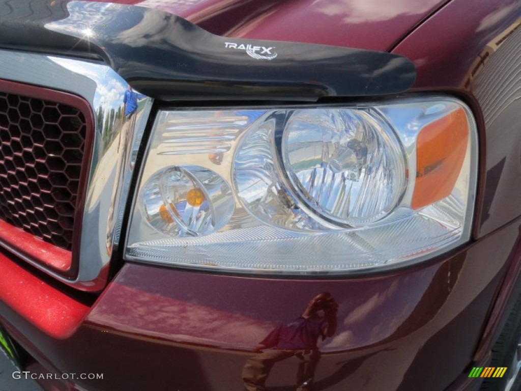 2006 F150 Lariat SuperCrew - Dark Toreador Red Metallic / Tan photo #8