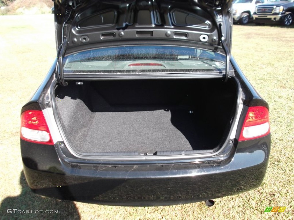 2010 Civic LX Sedan - Crystal Black Pearl / Gray photo #4