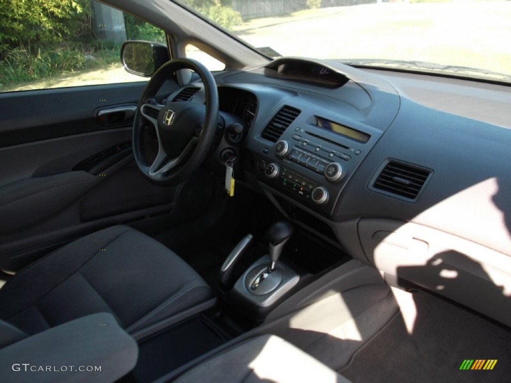 2010 Civic LX Sedan - Crystal Black Pearl / Gray photo #6