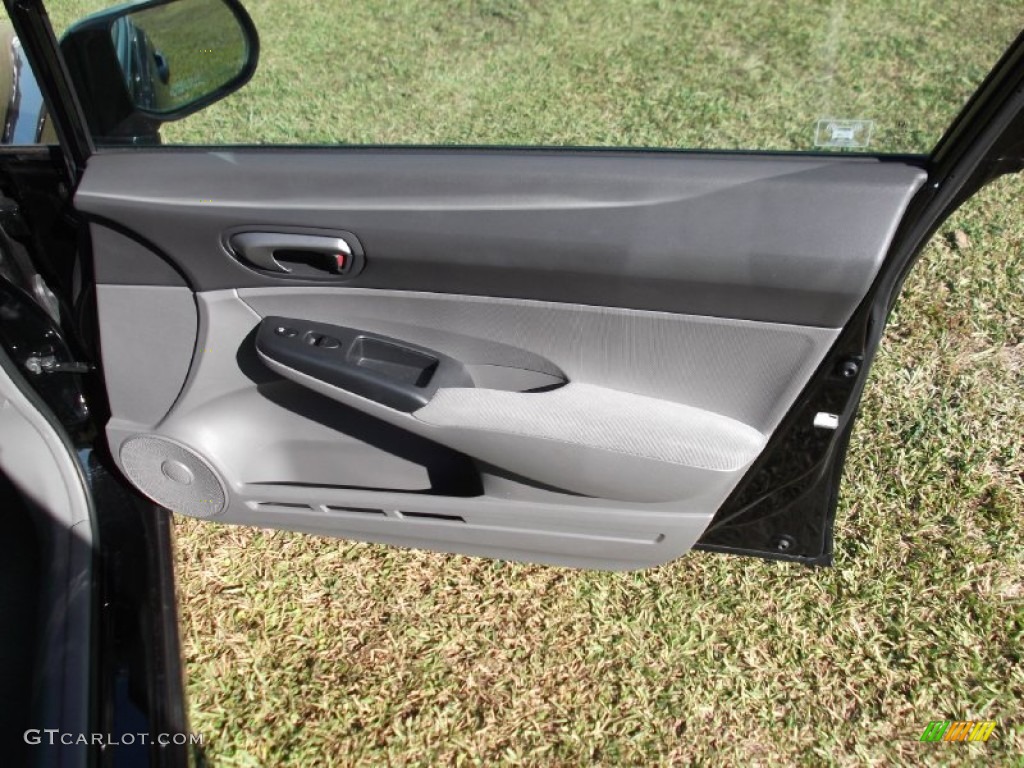 2010 Civic LX Sedan - Crystal Black Pearl / Gray photo #7