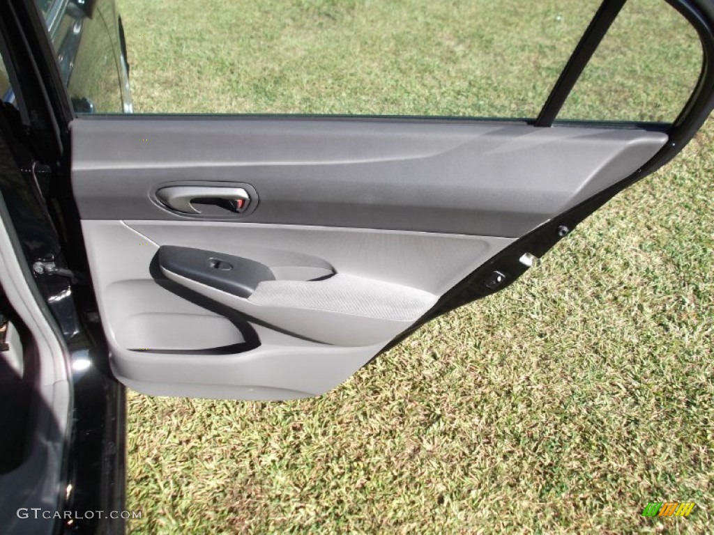 2010 Civic LX Sedan - Crystal Black Pearl / Gray photo #9