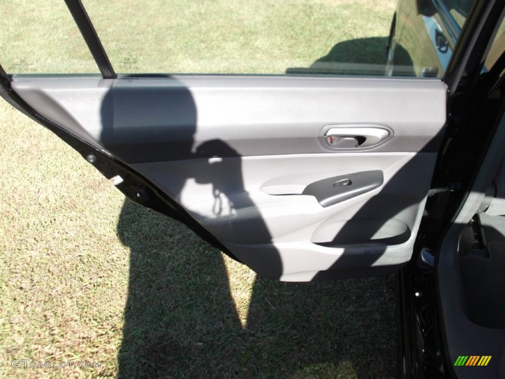 2010 Civic LX Sedan - Crystal Black Pearl / Gray photo #11