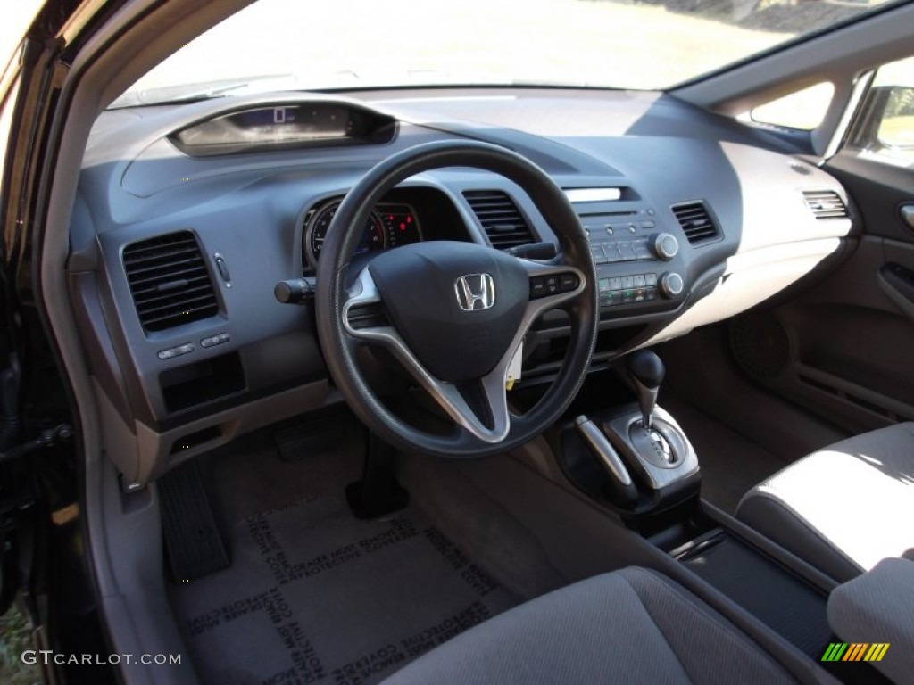 2010 Civic LX Sedan - Crystal Black Pearl / Gray photo #12