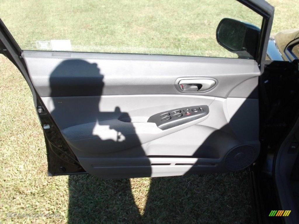 2010 Civic LX Sedan - Crystal Black Pearl / Gray photo #13