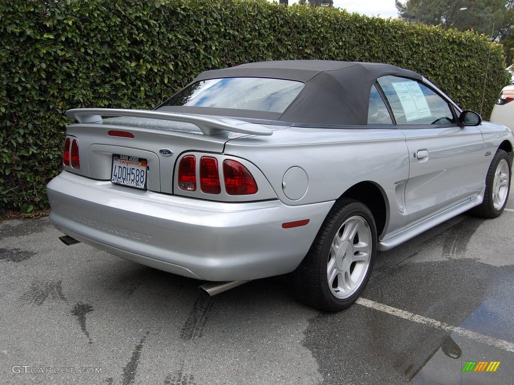 1998 Mustang GT Convertible - Silver Metallic / Black photo #3