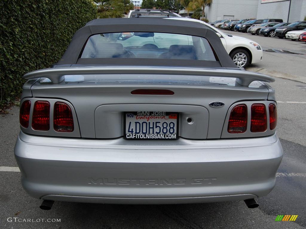 1998 Mustang GT Convertible - Silver Metallic / Black photo #8