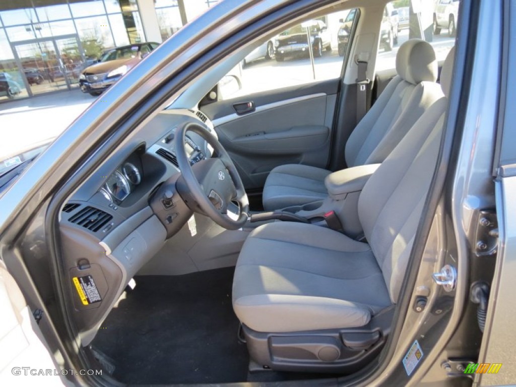 Gray Interior 2009 Hyundai Sonata GLS Photo #72974385