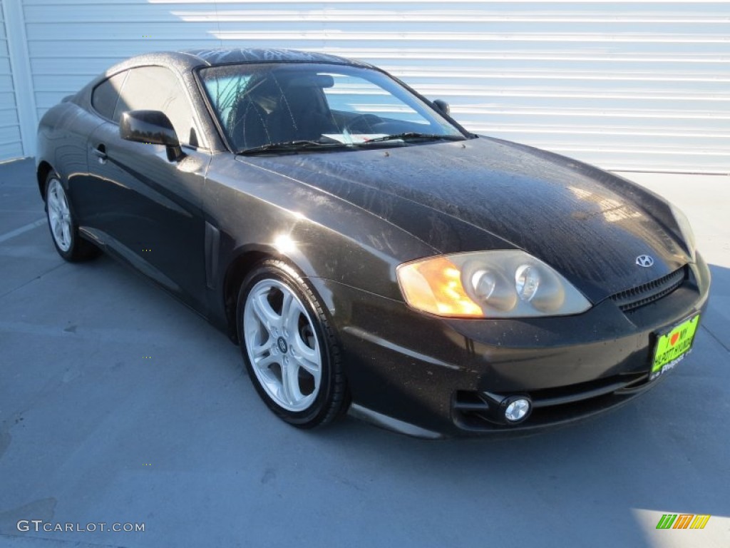 2004 Tiburon GT - Jet Black / Black photo #1