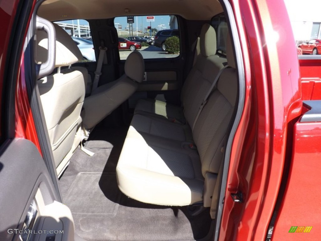 2010 F150 XLT SuperCrew - Red Candy Metallic / Tan photo #14