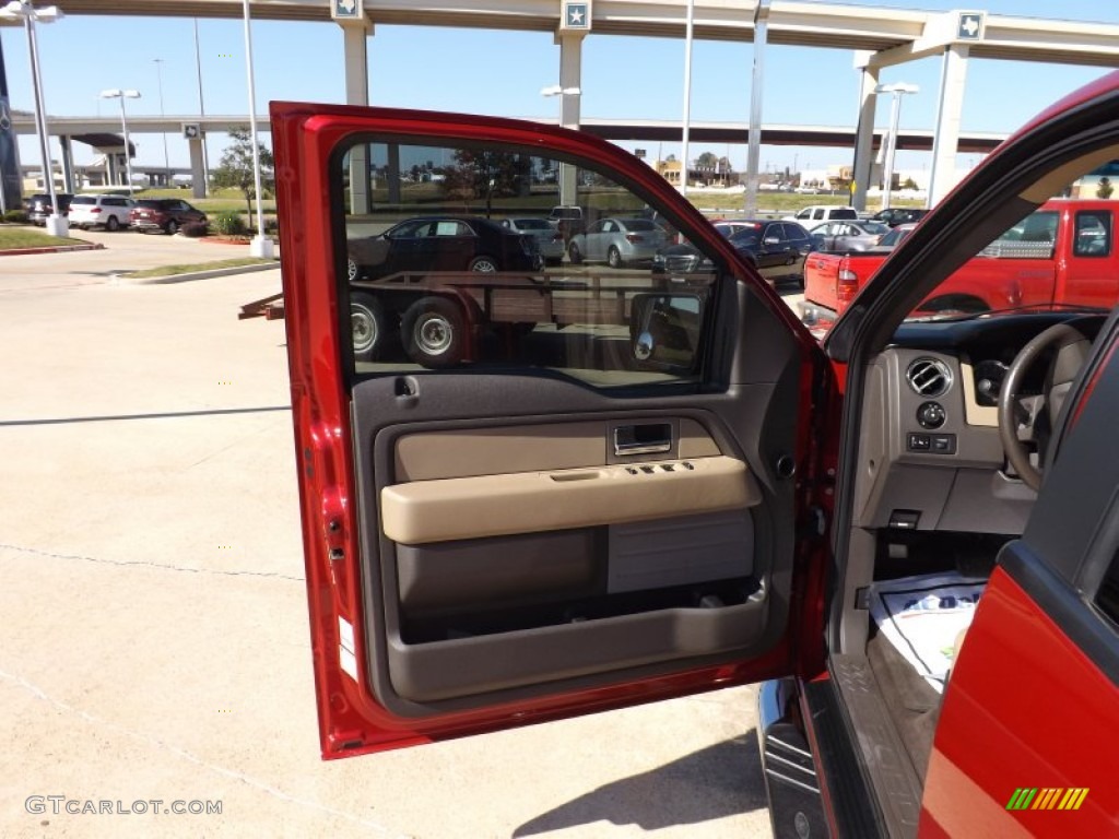 2010 F150 XLT SuperCrew - Red Candy Metallic / Tan photo #15