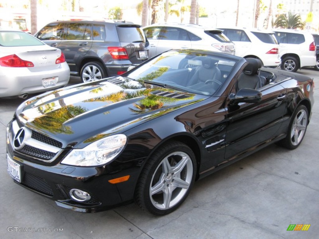 Black 2009 Mercedes-Benz SL 550 Roadster Exterior Photo #72976107